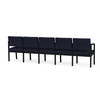 Lesro Navy/Midnight5 Seater with Center Arms, 106.5W24.5L32H, Open House Solid Color FabricSeat LS5103